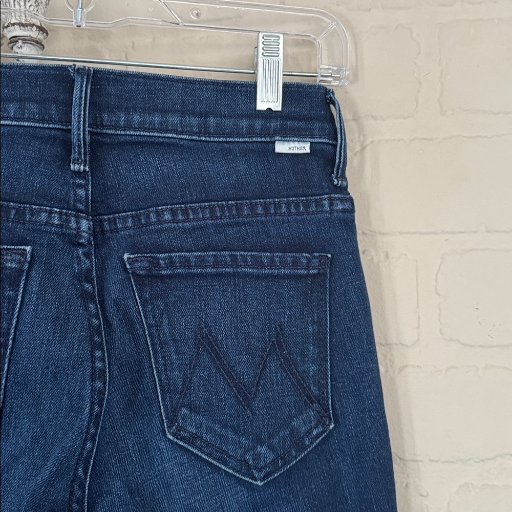 MOTHER Denim jeans the insider crop step gray movin on up stretch blue - Picture 5 of 10
